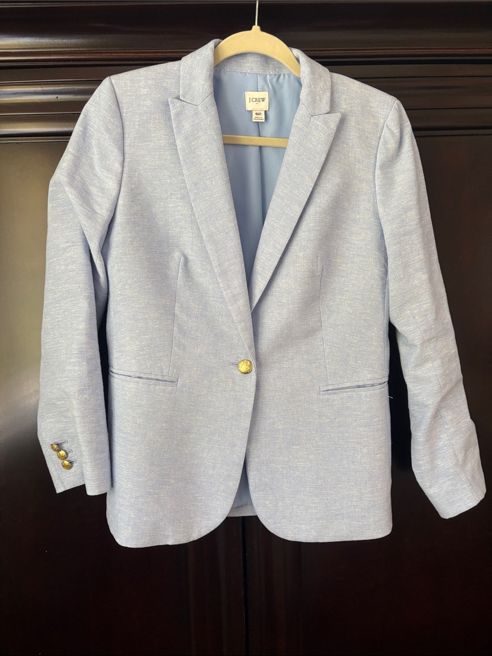 J. Crew Factory Light Blue Single-Button Blazer